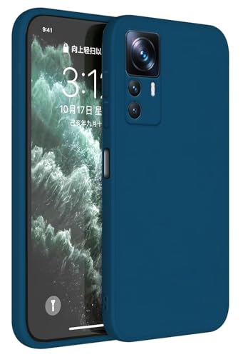 Topme Funda para Xiaomi MI 12T Pro (6.67' Inches) Carcasa Caja Case Estuche, Funda Protectora de Piel de Silicona TPU - Azul Zafiro