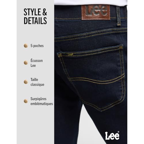 Jeans Lee Extreme Motion Homme en denim souple Rondelle coupe droite 40W