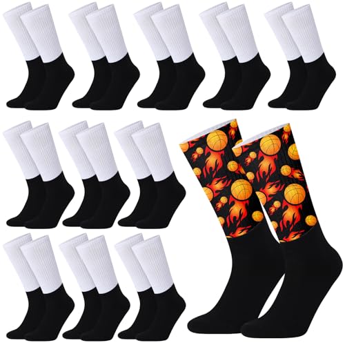 Cozypower 12 Pairs Sublimation Socks Blank Sublimation Printable Heat...