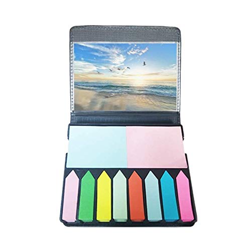 Marque-page note couleur motif océan et plage pour livres