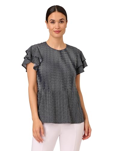 Adrianna Papell Women's Pleated Knit Double Sleeve...