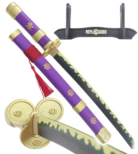 Mini Katana Enma Epee en Bois Zoro Sabre - 45cm + Presentoir Inclus