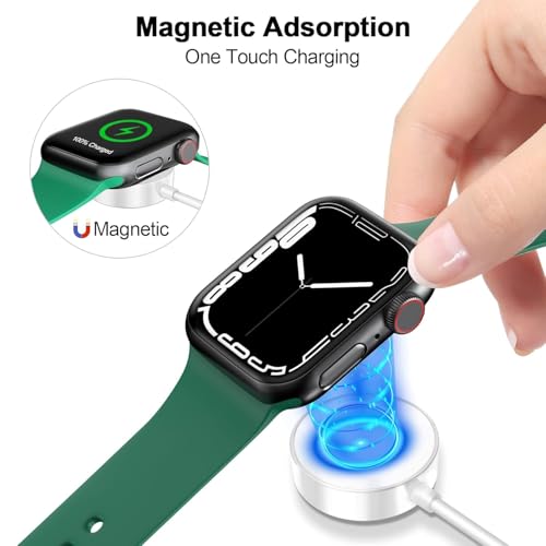 Image of 2026 Upgraded for Apple Watch Charger Magnetic Fast Charging Cable | Dual-Chip Wireless Charger Compatible with Apple Watch Series Ultra /SE /11 /10 /9 /8 /7 /6 /5 /4 /3 /2,White,3.3FT