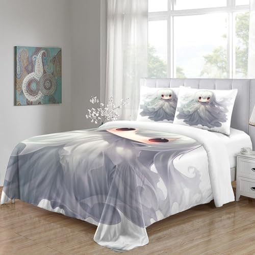 Parure de lit 3 pièces microfibre avec housse de couette
