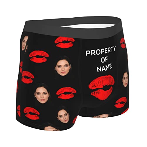 Custom Funny Face Boxer Briefs For Men,Personalized Shorts Underpants3