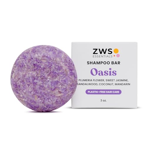 ZWS Essentials Oasis Shampoo Bar, Vegan Solid Hair Cleanser with