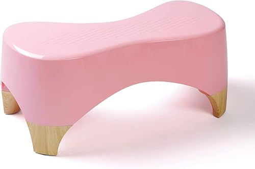 GLIGAM Taburete de inodoro para adultos taburete de pie de excremento de 7 pulgadas capacidad de peso de 550 libras taburete de baño con alfombrilla