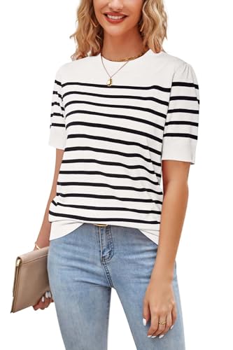 Image of Newshows Women's Sweater Short Sleeve Summer Fall Casual Business Shirts