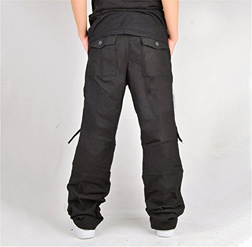 Cresay Men's Cotton Vintage Outdoors Work Wear Cargo Pants Trousers4