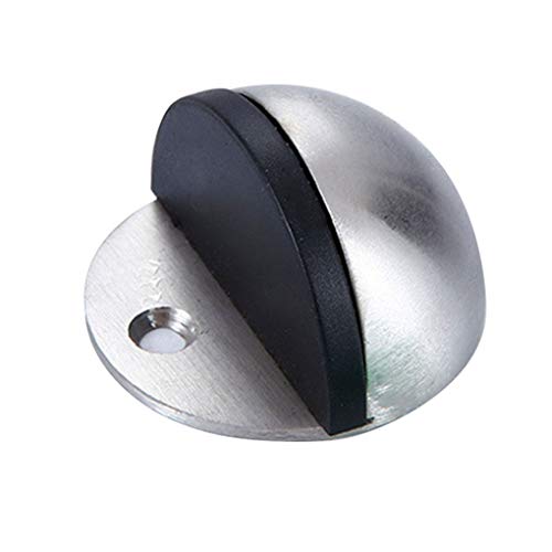 Vkospy Stainless Steel Round Door Stop Wall Floor mounting Doorstop,Round Door Stopper,Door Mounting Doorstop Metal Door Stopper Holder Home Supplies