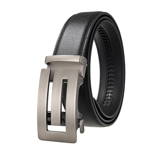 Belt Men's Belt Man's Luxury Business Automatic Belt Adjustable Designer Belt for Men Ornament(110cm,Black1)