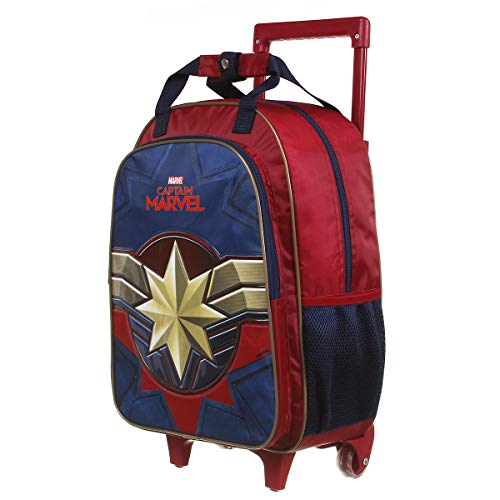 Mala Escolar G com Rodinhas, Capitã Marvel, DMW Bags, 11646, Colorida