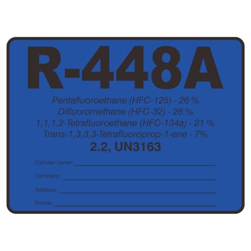 R448A HVAC/R Labels R-448A Refrigerant ID Labels...