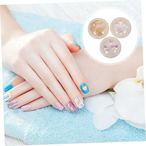 FRCOLOR 3 Caixas De Acessórios De Nail Art Acessórios De Tecnologia De Unhas Decorações De Unhas Dec