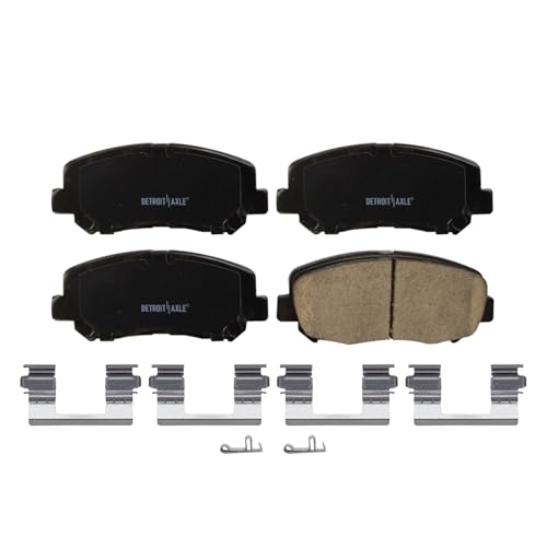 Image of Detroit Axle - Front Brake Kit for Jeep 2014-2022 Cherokee | 2015-2017 Chrysler 200, 12.99 inch inch Drilled and Slotted Disc Brake Rotors Ceramic Brake Pads with Hardware Replacement
