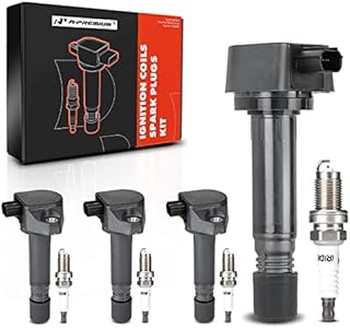 A-Premium Set of 4 Ignition Coil Pack and Iridium Spark Plugs Compatible with Honda Civic 2006-2011 L4 1.8L Replace# 30520RNAA01