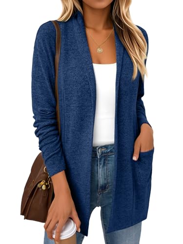 Image of LILLUSORY Cardigan Sweaters for Women Lightweight Cardigans Fall Outfits | Open Front Long Cardigan with Pockets, Business Casual Outfits, Airport Travel Outfits, Teacher Outfits, 2026 Fall Fashion