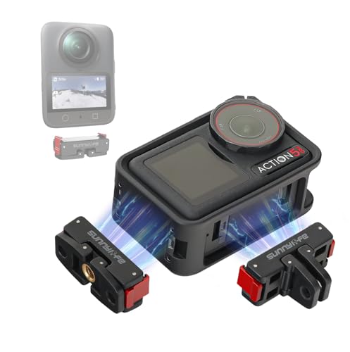 AILENICE Osmo Action 5 Pro Multifunctional Foldable Magnetic Mount Adapter for DJI Osmo Action 5 Pro/Action 4/3/ OSMO 360 Quick Release