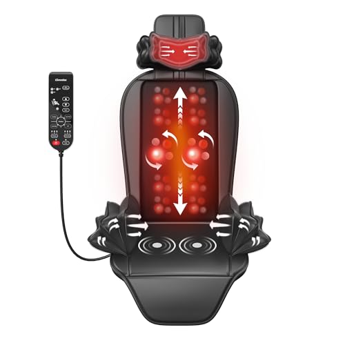 Comrelax Shiatsu Massage Cushion with Heat, Kneading Back Massager for Chair, Massage Chair Pad for...