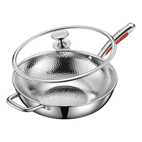 Wok rectangular con superficie martillada y tapa, 14.17 in miniatura 1