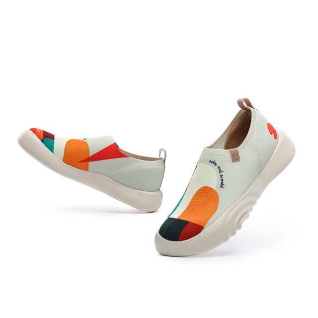 Image of UIN Shoes for Women Slip On Sneakers Comfortable Lightweight Barefoot Travel Art Painted Casual Loafers