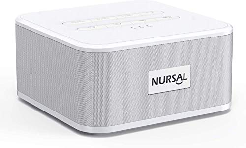 NURSAL White Noise Sound Sleep Machine with 24 Relaxing Nature Sounds for Baby & Adults, Home, Office, Travel with No Looping Sound, Auto-Off Timer & Memory Function