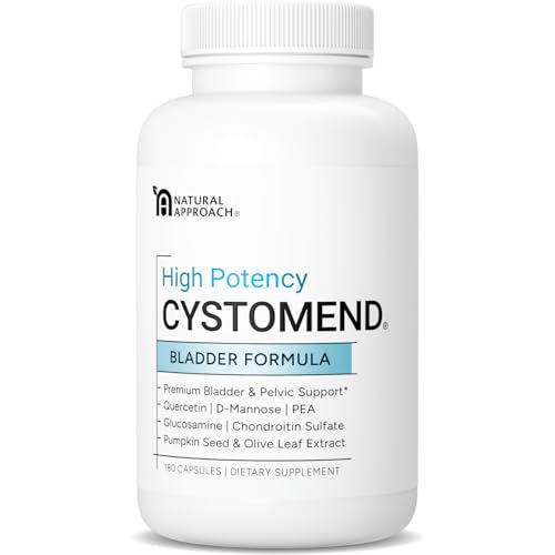 CystoMend Bladder & Pelvic Discomfort Formula (High Potency) - Supports Less Flares & Urgency* - Premium Bladder Support for Women & Men - USA Manufactured & Third-Party Tested - 180 Capsules