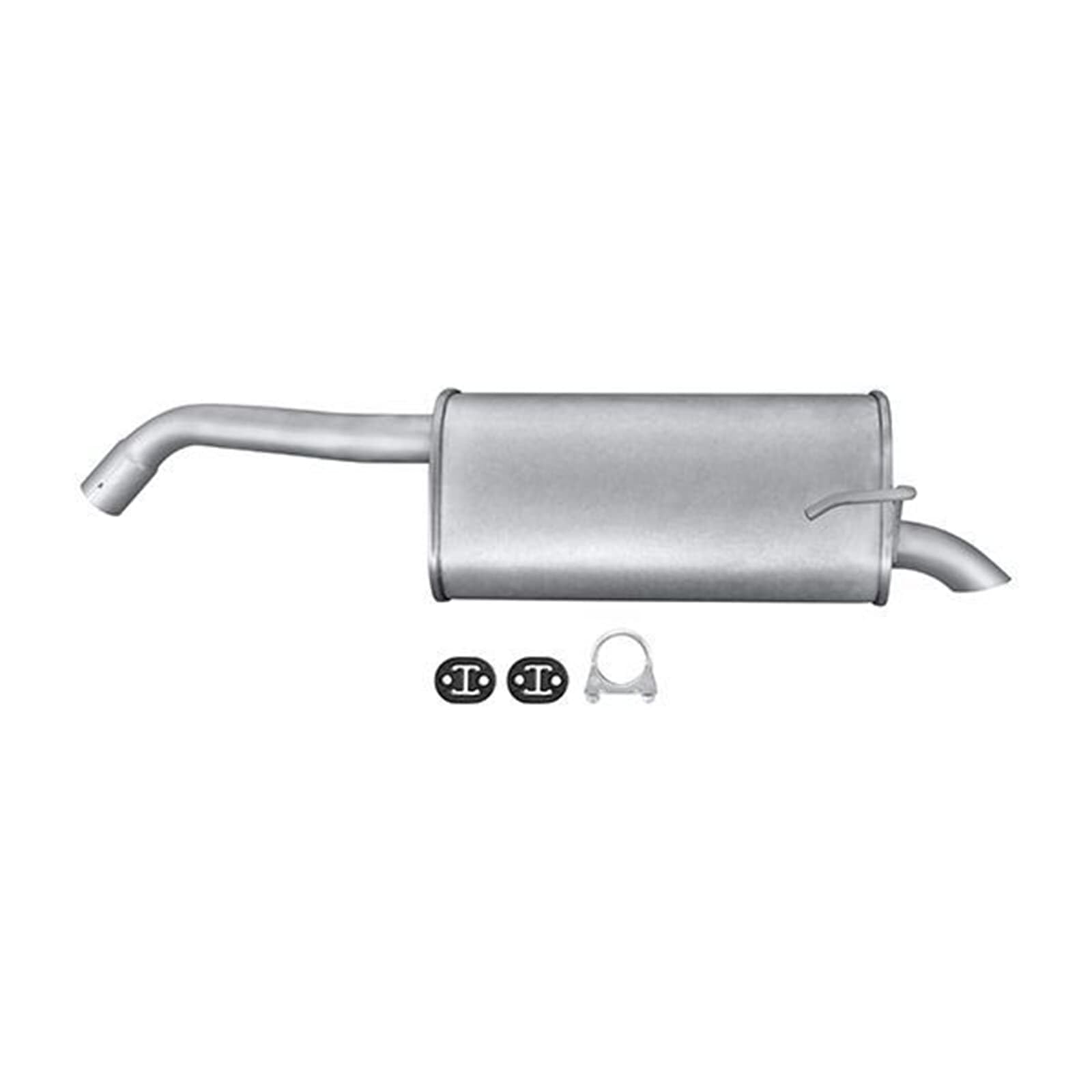 HELLA 8LD 366 033-691 Tłumik końcowy - Easy2Fit® Kit - z tyłu - jednoczęściowy - Komplet z elementami do montażu