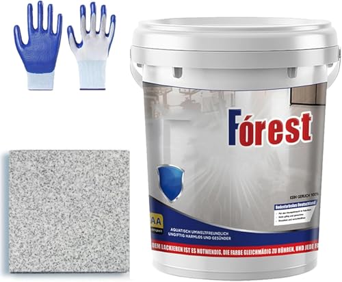 Vansen Floor Paint, Vansen Epoxy Floor Paint, Mr Material Epoxy FlooPaint, High Gloss Marble Effect EpoxyFloor, 3 in 1 EpoxyFloorPaint, Louis Forest EpoxyFloorPaint, Waterproof (Gray)