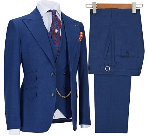 Retro Linen Men Suit 3 Pieces Light Weight Linen & Lycra Stretch Slim Fit Suit3