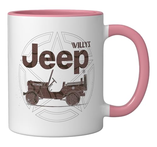 Taza cerámica Jeep Willys Vintage Star 11 oz miniatura 2