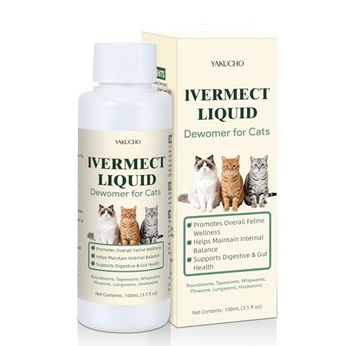 Hgdsyka lvermect for Cat Broad Spectrum Digestive & Gut Balance Liquid for Cats Supports Internal Cleanse Digestive Comfort and Daily Wellness for Kittens and Adult Cats Gentle Cat Drops - 100mL