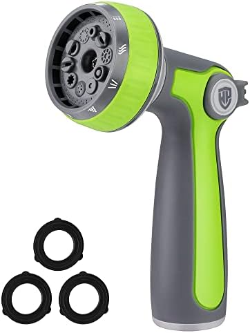 WORKPRO Garden Hose Nozzle, Water Sprayer Nozzle with 10 Adjustable Water Patterns, Thumb Control On Off Valve, High-Pressure Water Sprayer for Outdoor Watering Plants, Car washing, Showering Pets - Thumbnail 5