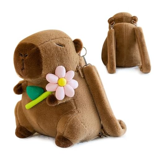 KBIBCK Mochila Capibara, Mochila De Peluche Capybara, Kawaii Capybara Backpack, Mochilas Lindo Capibara Animal, Cartoon Plush Bookbag, para Niños Niñas