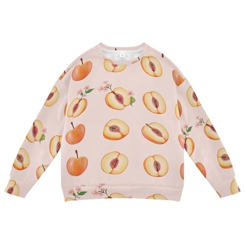 JUNZAN Art Marula Fruit Blush Big Boys Hooded Sweatshirt Long Sleeve Kids Pullover Hoodie Athletic 4T