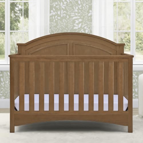 Image of Delta Children Perry 6-in-1 Convertible Crib & Mattress, Chestnut