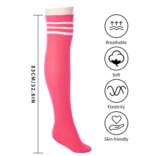 Abodhu Womens Thigh High Socks Extra Long, Over Knee Socks For Women, Striped Knit Long Tall Stockings, Cosplay Casual Socks #TOP1