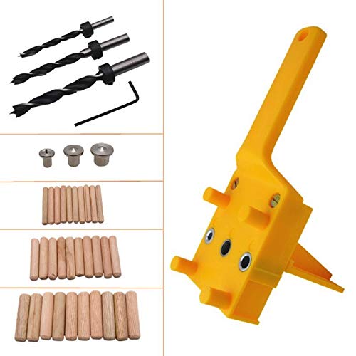 Herramientas de Talla de carpintería 41pcs/ Juego de guías de Plantilla de Mano de la Madera de Clavijas de 6 8 10 mm Brocas de Madera de la perforación del Agujero Recto enclavijar con el Metal de l