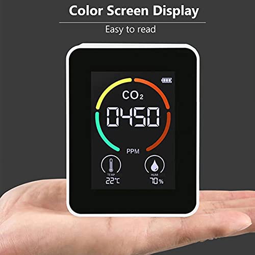 image for pekdi 3 in 1 Carbon Dioxide Detector Air Quality Monitor Temperature H