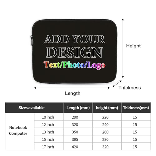 Maletín personalizado para laptop 10 pulgadas negro miniatura 4