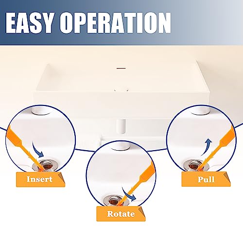 8 Pack 25inch Drain Snake Clog Remover, Drain Hair Remover, Sink Snake Drain Auger Cleaner Tool For Bath Tub, Toilet, Kitchen Sink, Sewer - Image 5