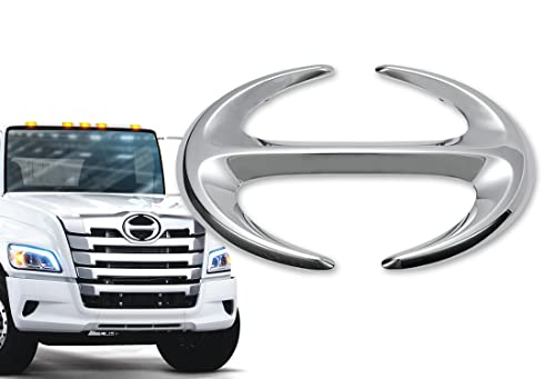 Image of Front Grille Emblem - Replacement Logo Badge for Semi Truck Compatible with Hino Trucks
