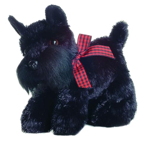 Aurora® Adorable Mini Flopsie™ Scotty™ Stuffed Animal - Mini Companions Ready for Playful Adventures - for Kids All Ages, Toddlers, Adults, and Families - Black 8 Inches