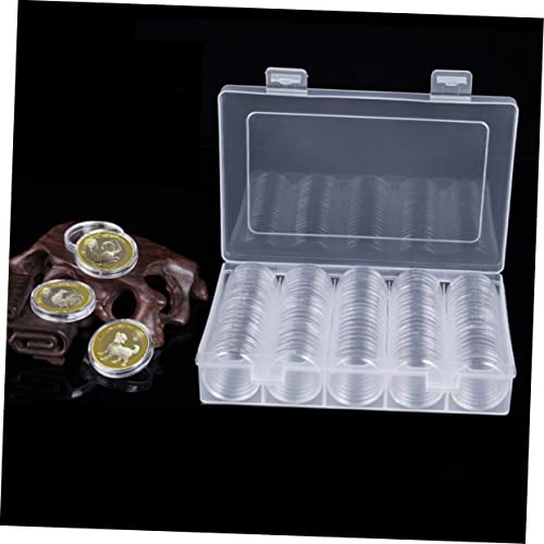 2 sets caja de almacenamiento para monedas portátil miniatura 5
