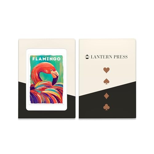 Lantern Press Flamingo, 52 naipes tamaño póker miniatura 4
