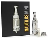 Aspire mini Echtglas-Verdampfer 2 Vertikal-Dual Coil Wechselverdampferköpfe 1,8 Ohm (+/- 0,2 Ohm) Fassungsvermögen ca. 2 ml