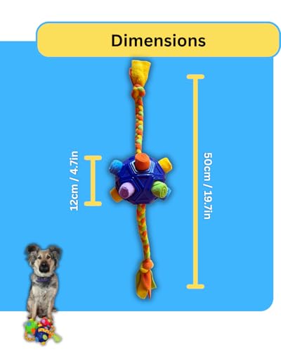 McBe Pets Juguete para Perros Interactivo 2 en 1 – Dispensador de premios + Tira y afloja – Enriquecimiento Mental para Perros Grandes y medianos – Resistente, Lavable, Tipo Snuffle - imagen 2