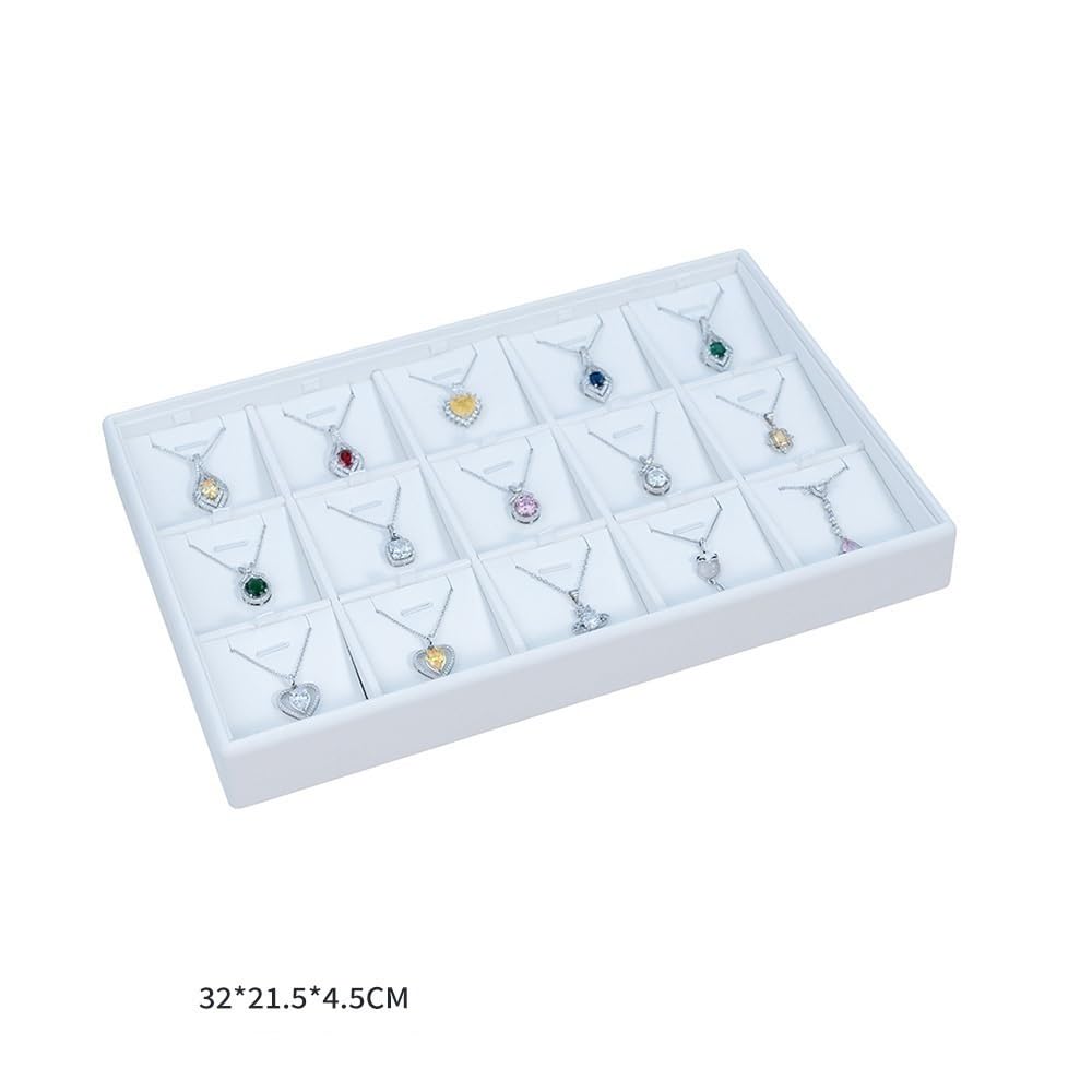 Armadi Jewelry Display Box White Necklace Pendant Chain | Display Stand