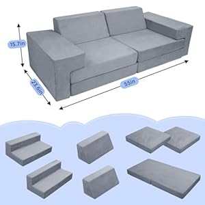 Coolbebemodularkidsplaycouch7pcscouchforkidsbuildingforttoddlerplayfoamconvertiblecouchforboygirlchildsofaforplayroombedroomgrey Urban Country Home Decor Coolbebe modular kids play couch 7pcs couch for kids building fort toddler play foam convertible couch for boy girl child sofa for playroom bedroom grey urban country home decor