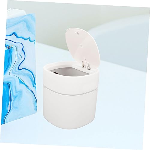 Caneca de basura compacta rectangular blanca Ciieeo miniatura 4
